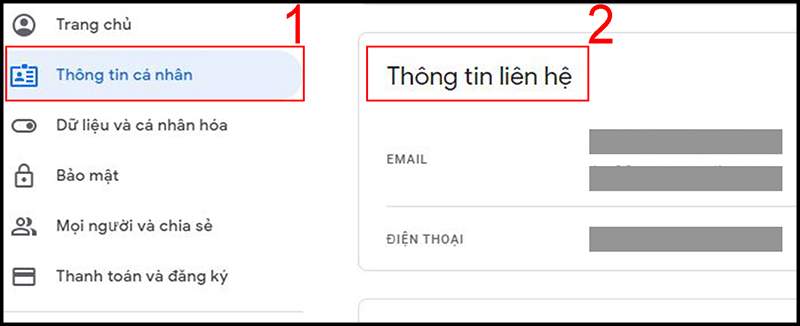 Thiết lập các phương thức liên hệ dự phòng