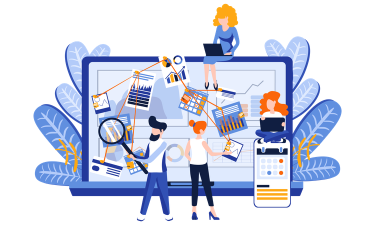 Best Premium Searching on the internet Illustration download in PNG & Vector format