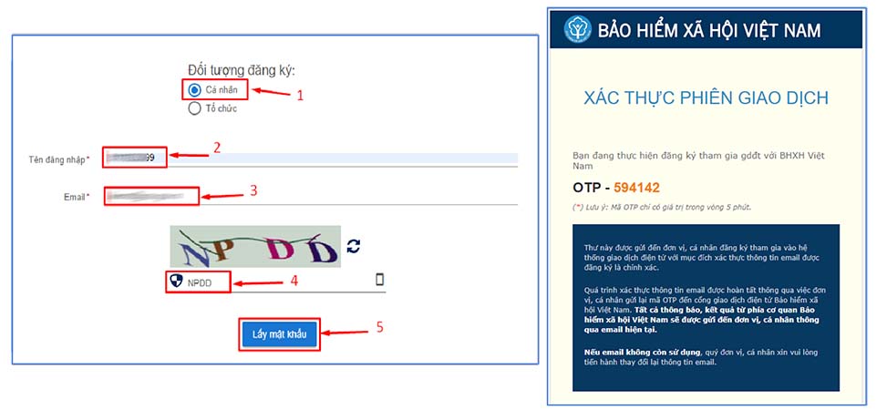 Kết quả của phiên giao dịch "quên mật khẩu"