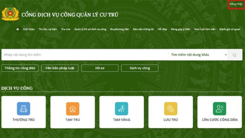 Tra cứu mã định danh trên Cổng dịch vụ công quản lý cư trú