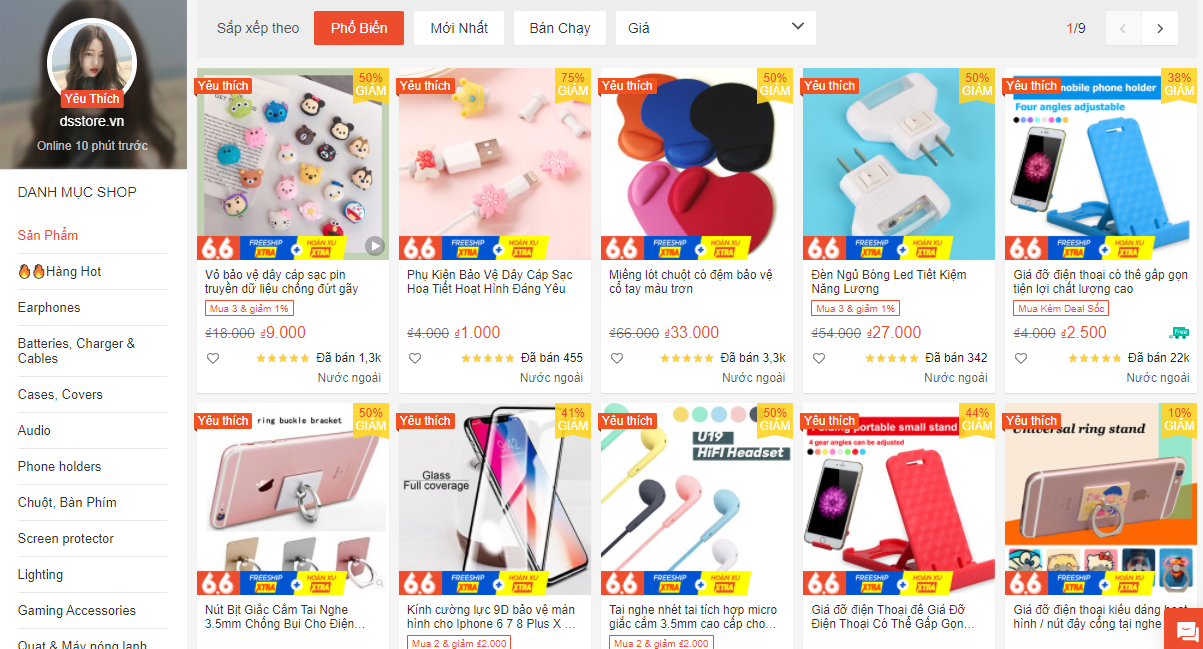Cửa hàng bán phụ kiện điện thoại uy tín trên Shopee