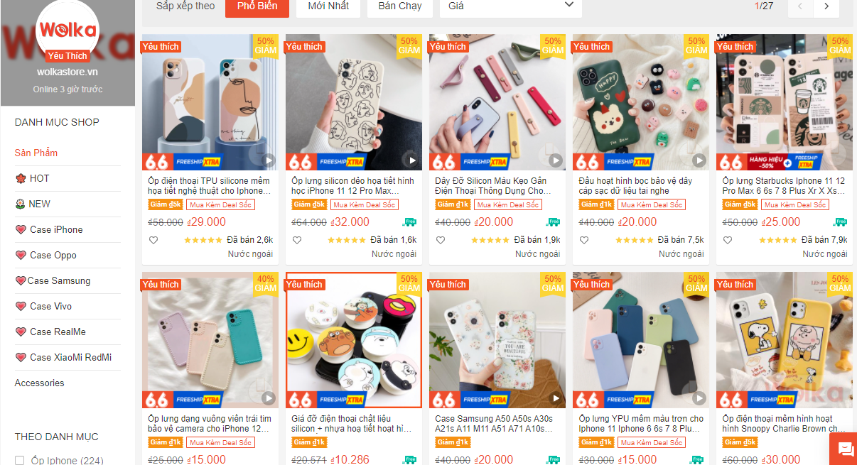 Cửa hàng bán phụ kiện điện thoại uy tín trên Shopee